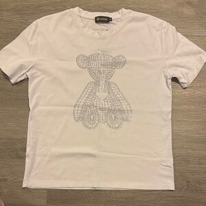 White T-Shirt with Bear Design